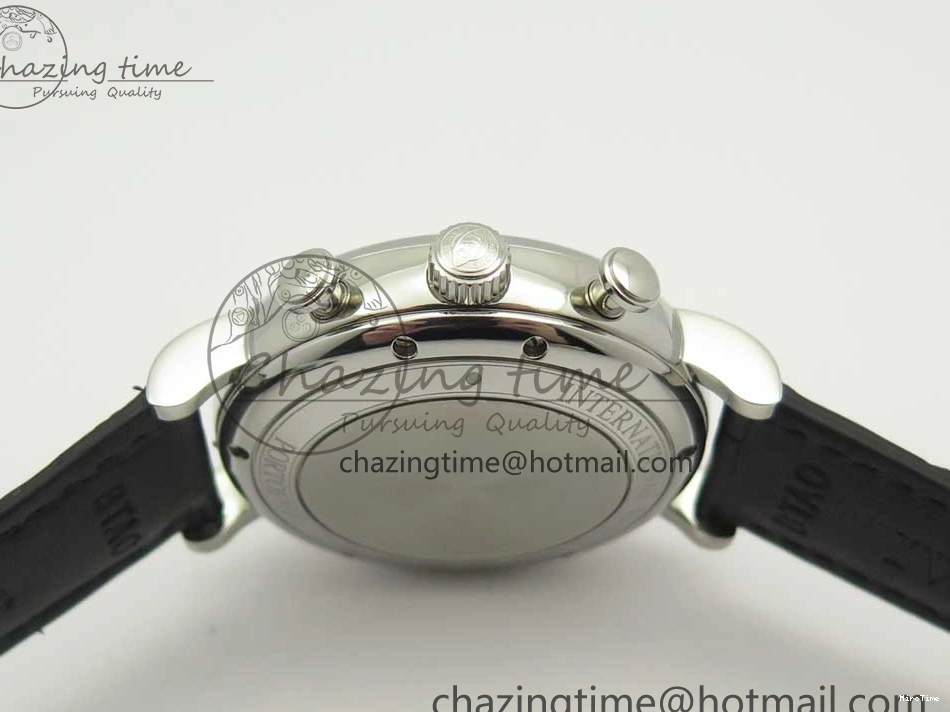 MIROTIME 0129 Snug Portofino IW391022 SS ZK 1:1 Best Edition White Dial Gold Markers On Black Leather Strap A 7130